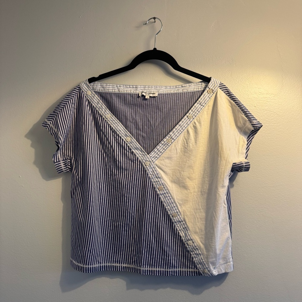 Opening Ceremony Striped V-Neck